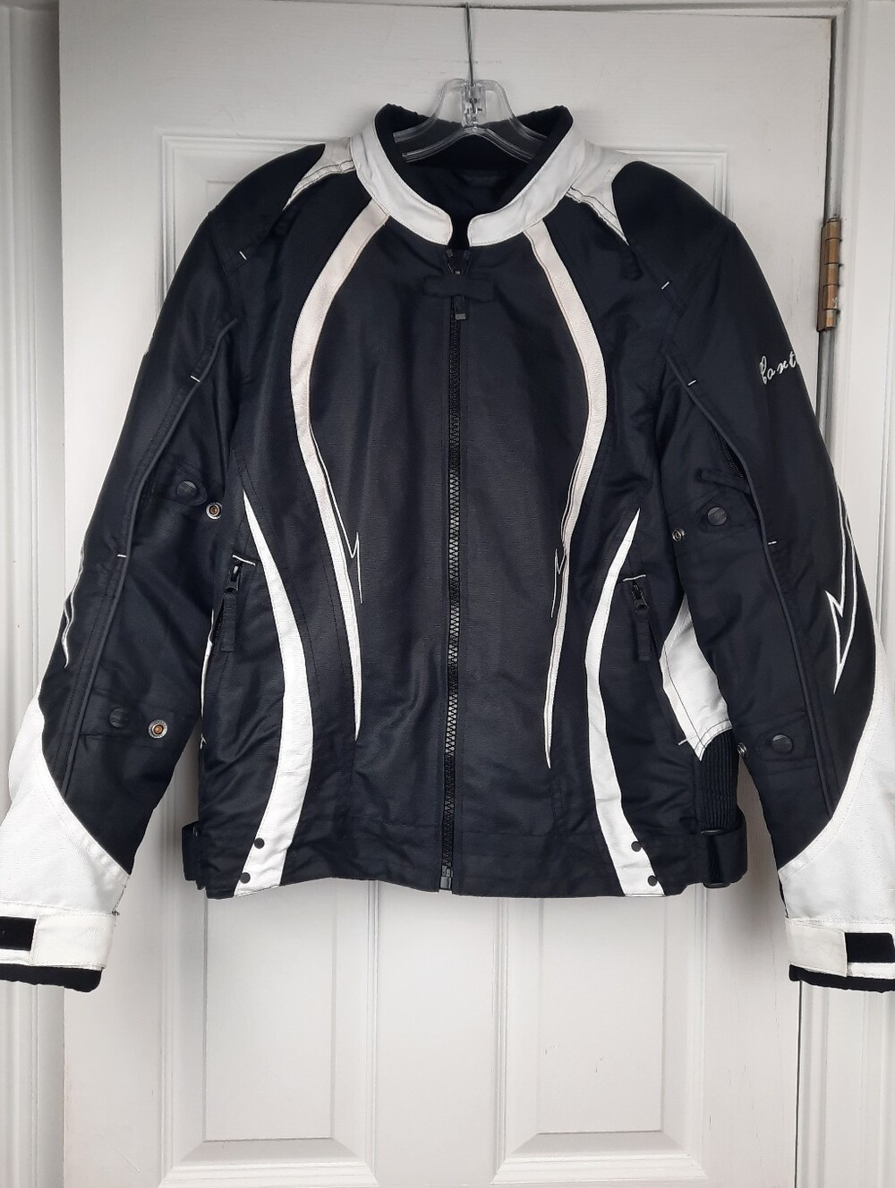 Cortech LRX 3.0 Motorcycle Riding Jacket Shoulder Elbow Armor Black White S 6